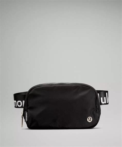 lululemon belt bag with logo on strap.